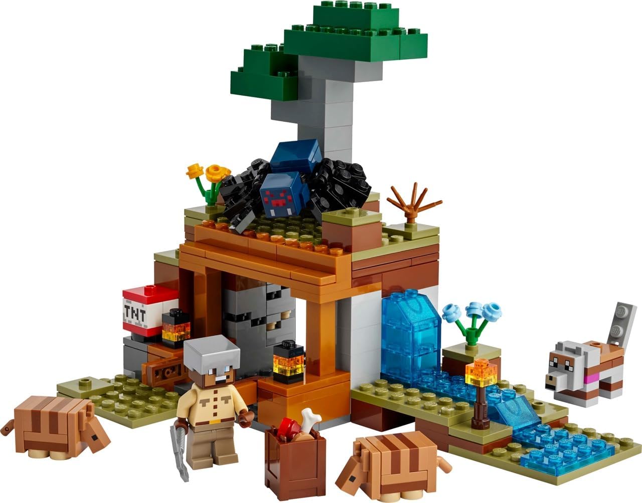 LEGO Minecraft La Expedición Minera del Armadillo - Figuras de Jugu...
