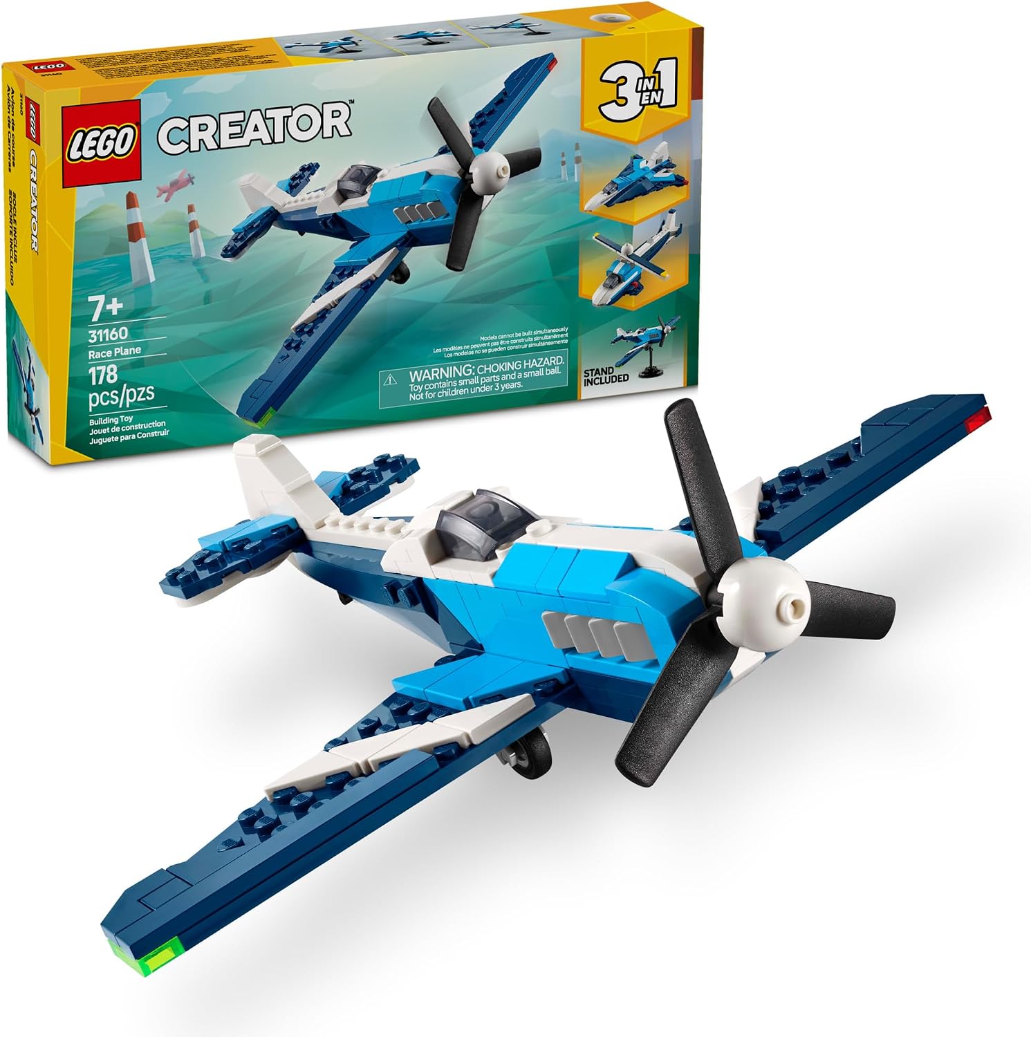 LEGO Creator 3 en 1 Avión de Carrera de Aviones Juguete - Juguete d...