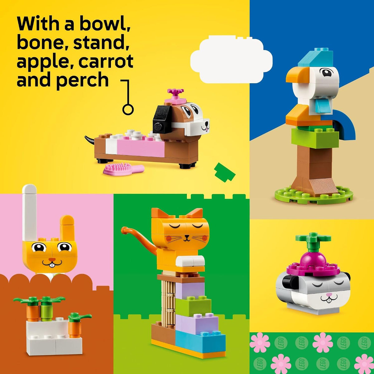 LEGO Classic Mascotas Creativas, Juguete de Animales de Bloques de...