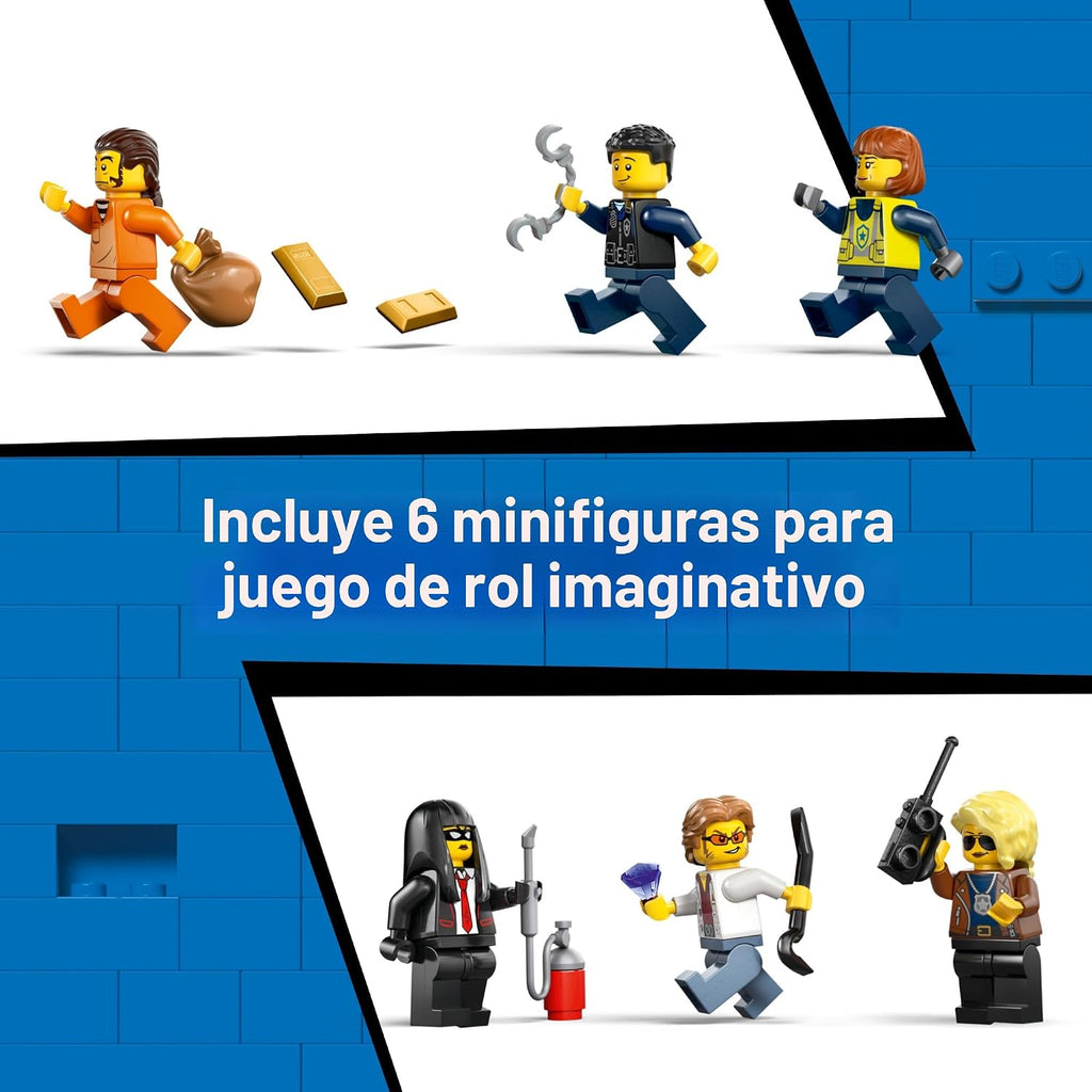 LEGO City Police Train Heist - Juego de tren con juguete de coche d...