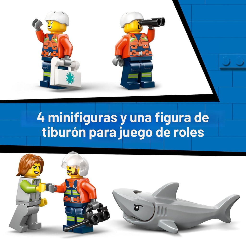 LEGO City Coast Guard Helicóptero de juguete de construcción para n...