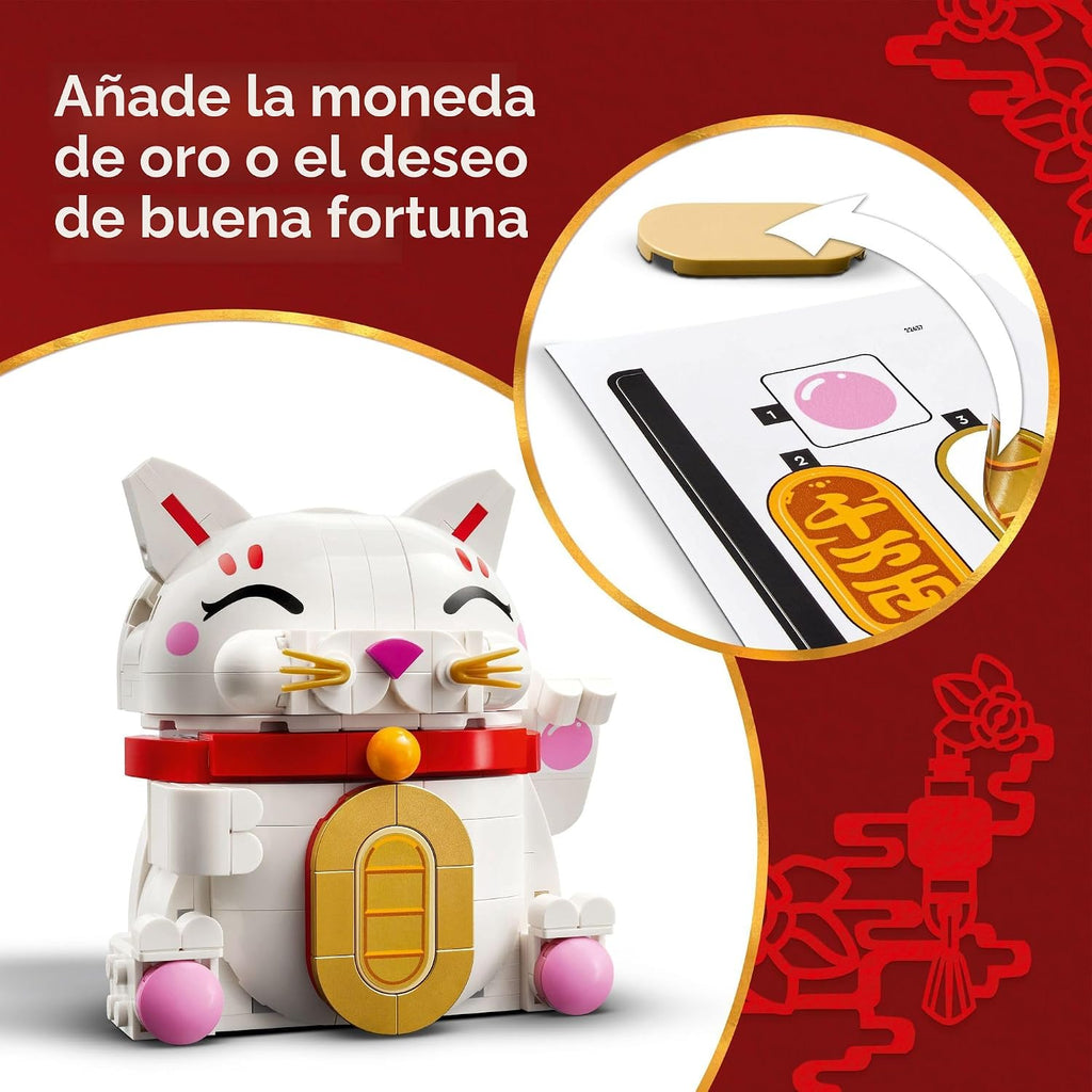 LEGO Juguete de Construcción Lucky Cat para niñas y niños - Gato so...