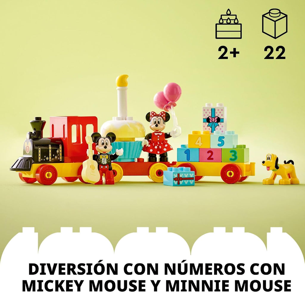 LEGO DUPLO Disney Mickey &amp; Minnie Tren de cumpleaños 10941 - Ju...