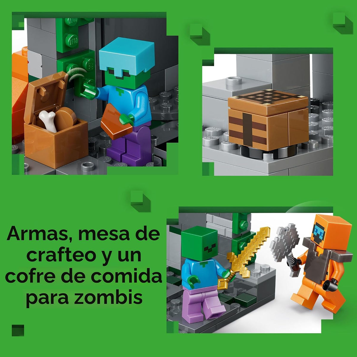 LEGO Minecraft Zombie Dungeon - Juguete de construcción y simulació...