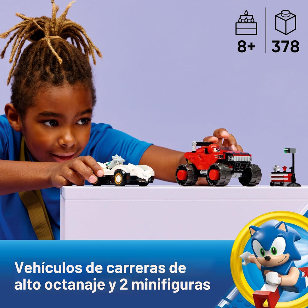 LEGO Sonic The Hedgehog Vehículo de Silver vs. Camión Monstruo de K...