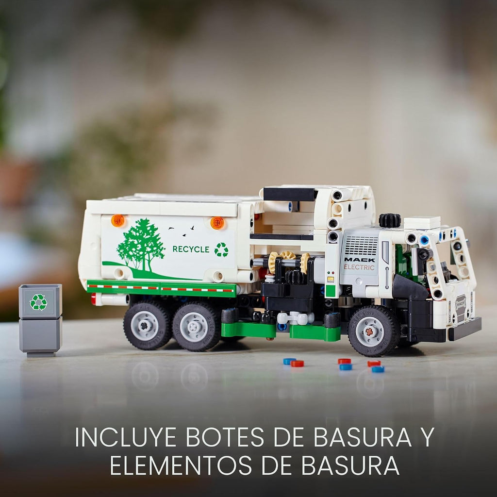 LEGO Technic Mack LR Camión de Basura Eléctrico de Juguete, Camión...