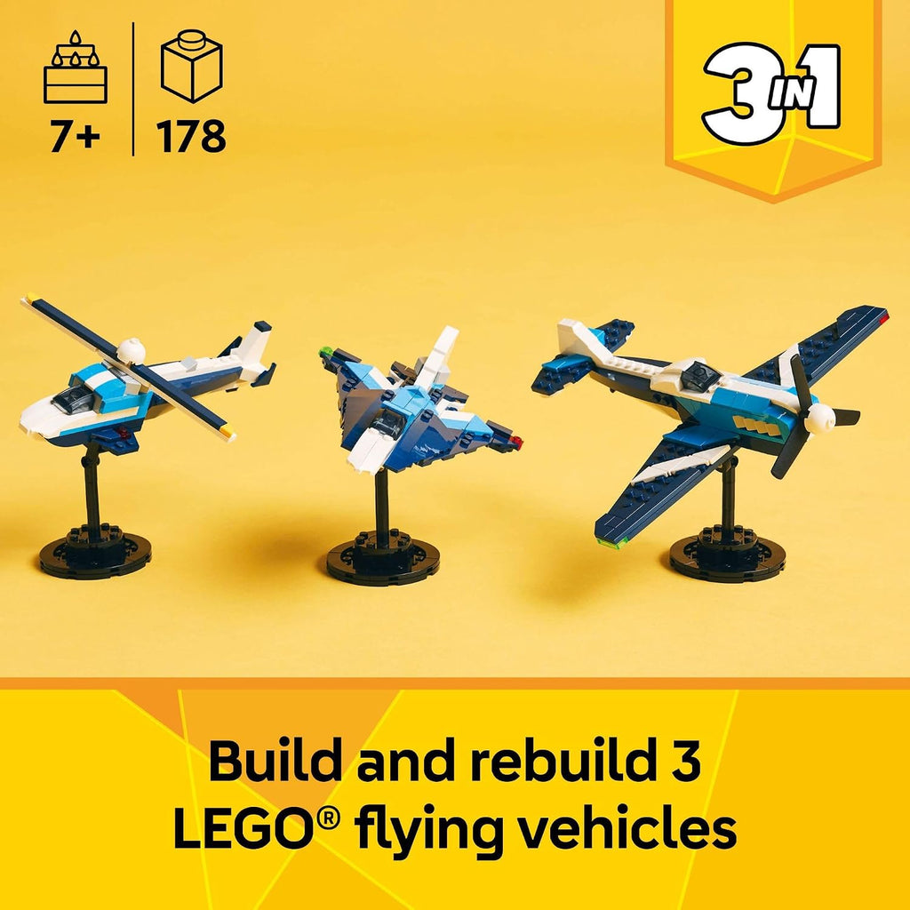 LEGO Creator 3 en 1 Avión de Carrera de Aviones Juguete - Juguete d...