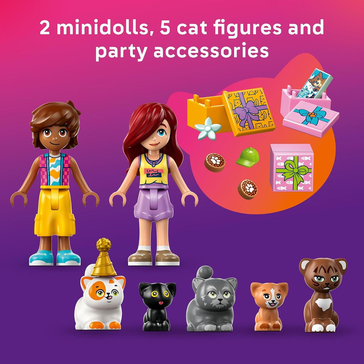 LEGO Friends Cat - Juguete de construcción de casa de árbol y fiest...