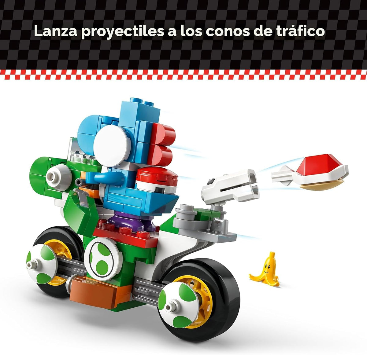 LEGO Super Mario: Bicicleta de Yoshi del Mario Kart - Juego de Cons...