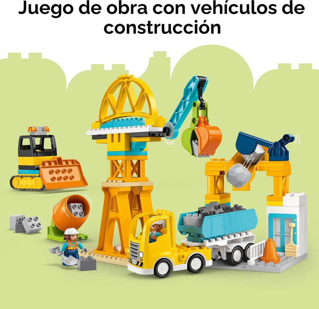 LEGO DUPLO Town 3 en 1 Sitio de Construcción y Juguetes de Vehículo...