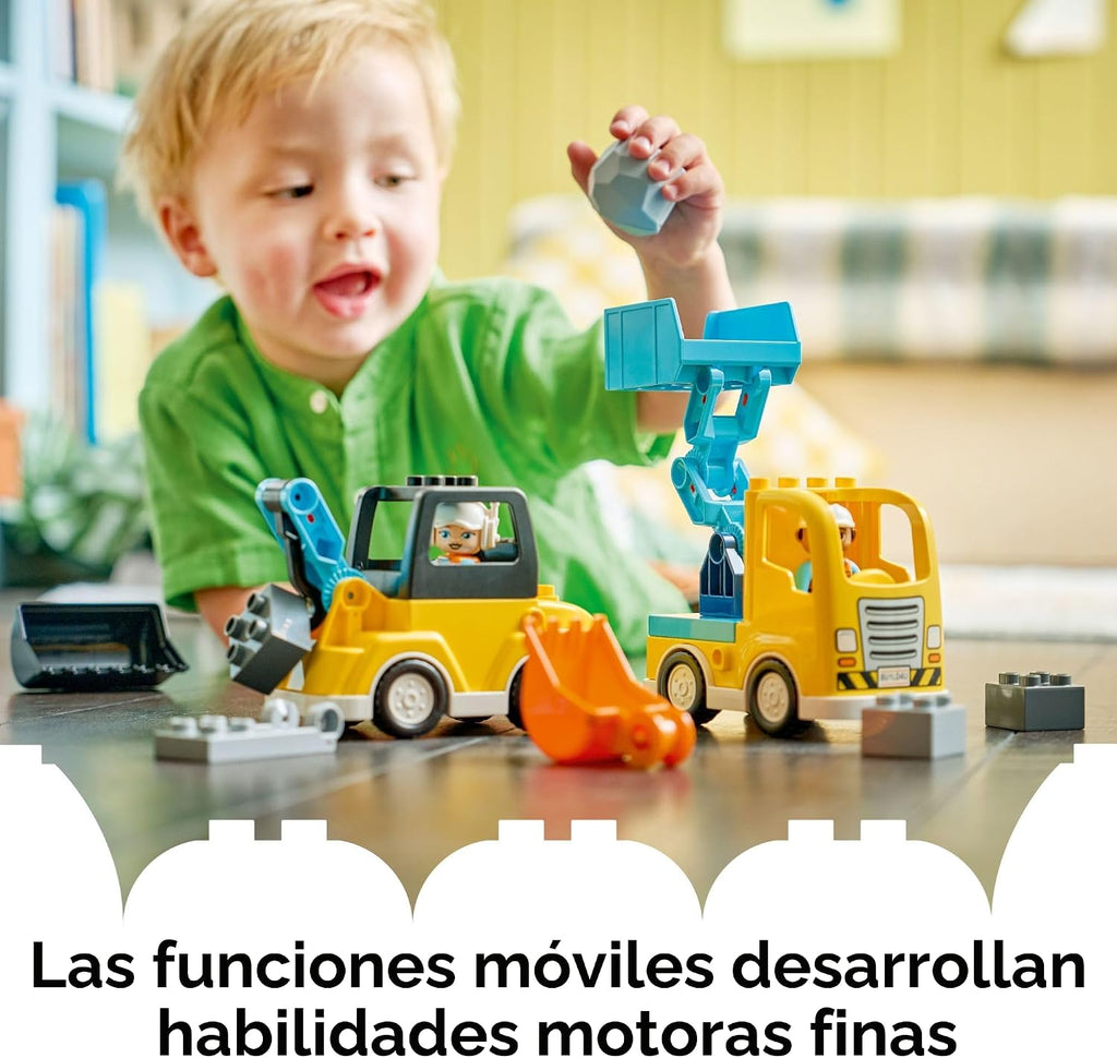 LEGO DUPLO Town - Vehículos de construcción 3 en 1 para niños peque...