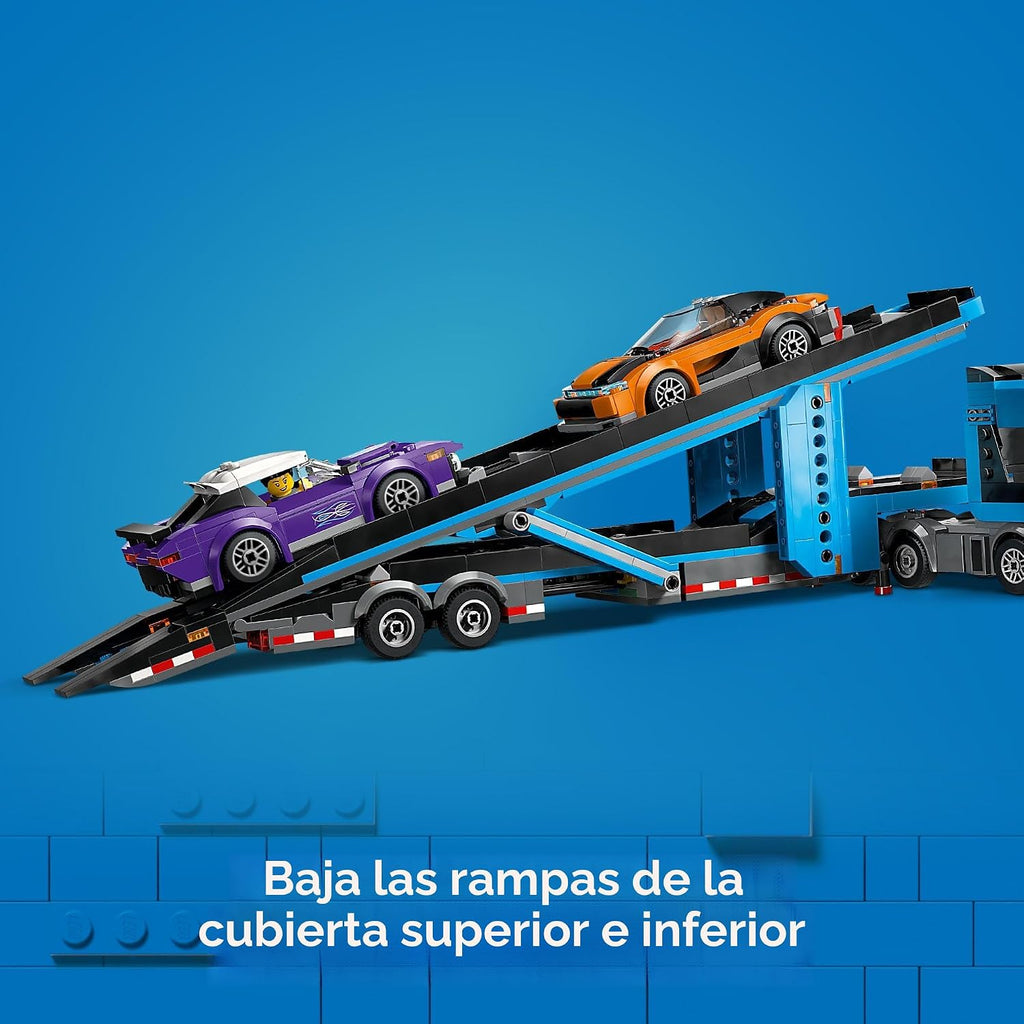 LEGO City Camión Transportador de Autos con Autos Deportivos Juego...