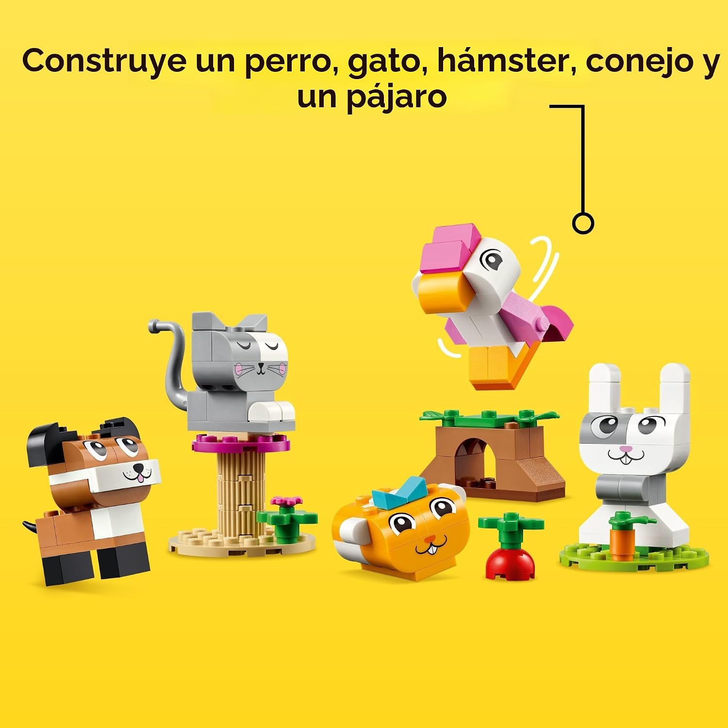 LEGO Classic Mascotas Creativas, Juguete de Animales de Bloques de...