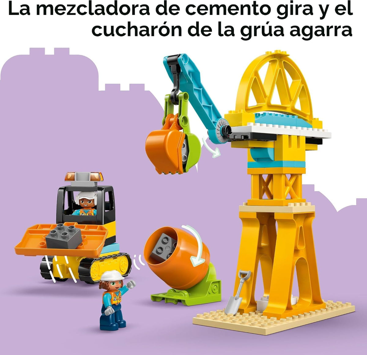 LEGO DUPLO Town 3 en 1 Sitio de Construcción y Juguetes de Vehículo...