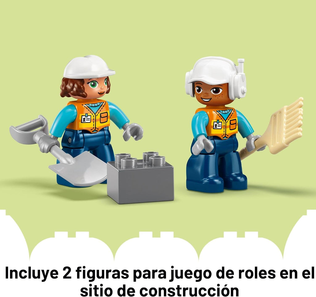 LEGO DUPLO Town 3 en 1 Sitio de Construcción y Juguetes de Vehículo...