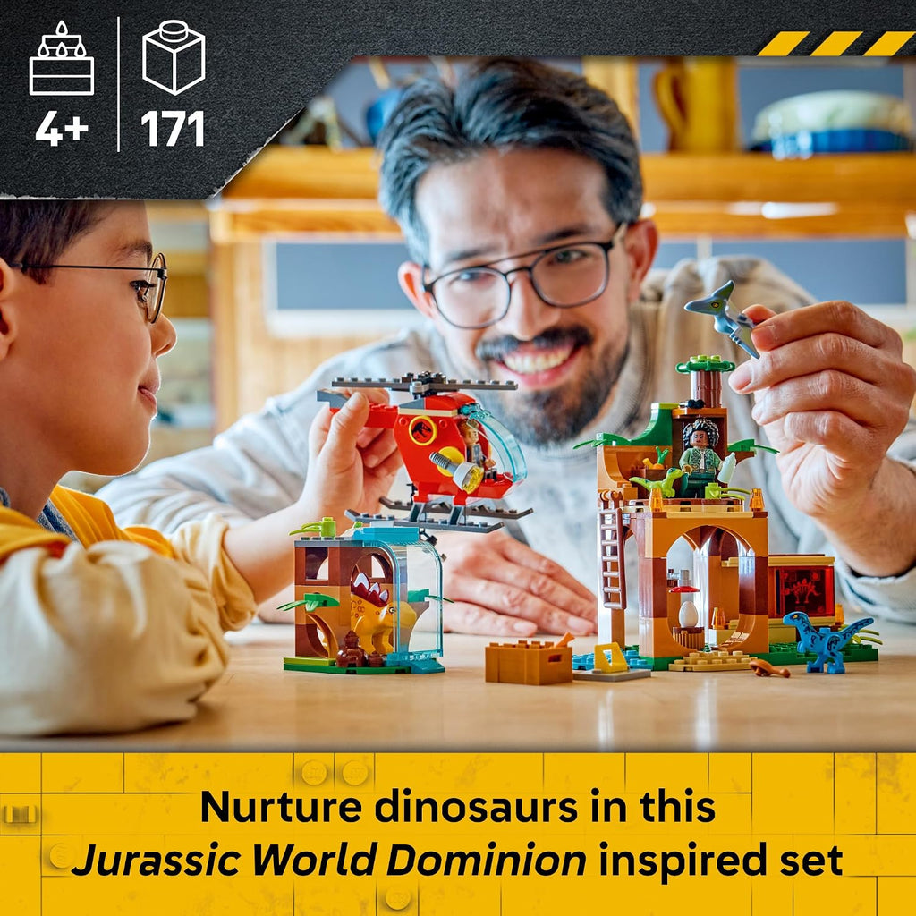 LEGO Jurassic World Rescate del Velociraptor, el Estegosaurio y el...