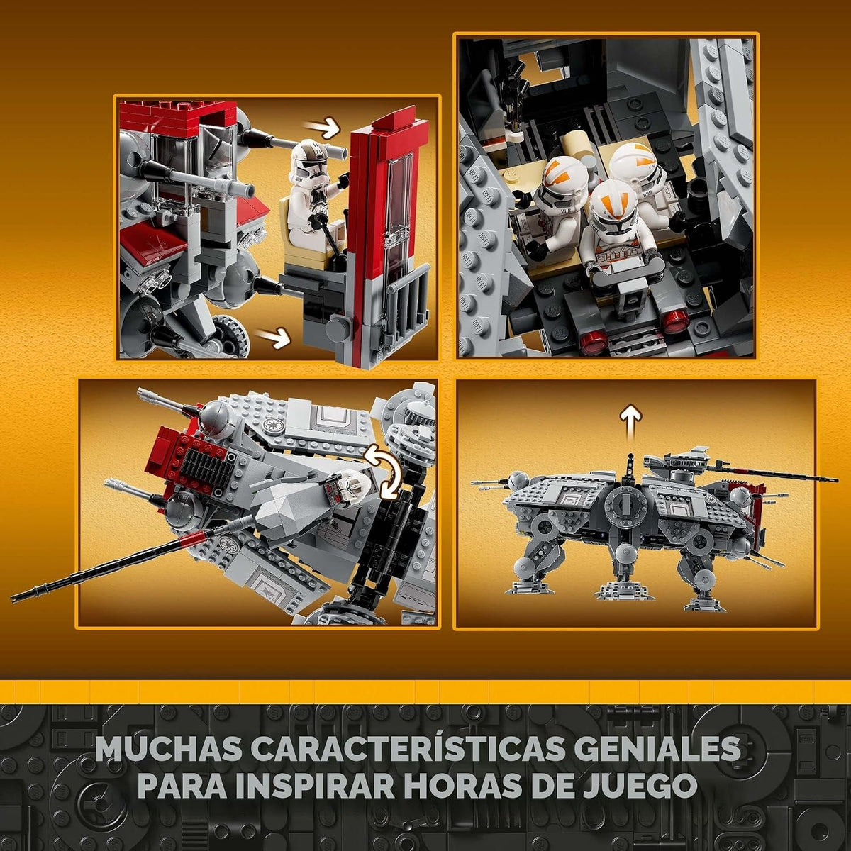 LEGO Star Wars at-TE Walker 75337 Juguete posable, juego de La veng...