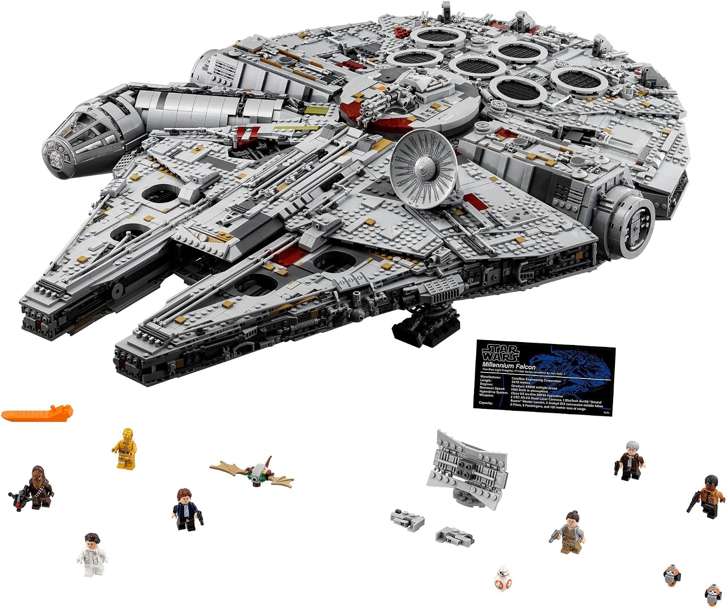 Juego de armado de LEGO Star Wars Millennium Falcon 75192 (7541 pie...