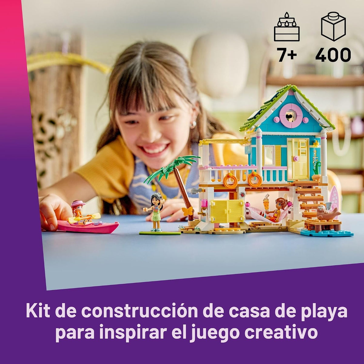 LEGO Friends Beach House with Seals - Juguete de construcción para...