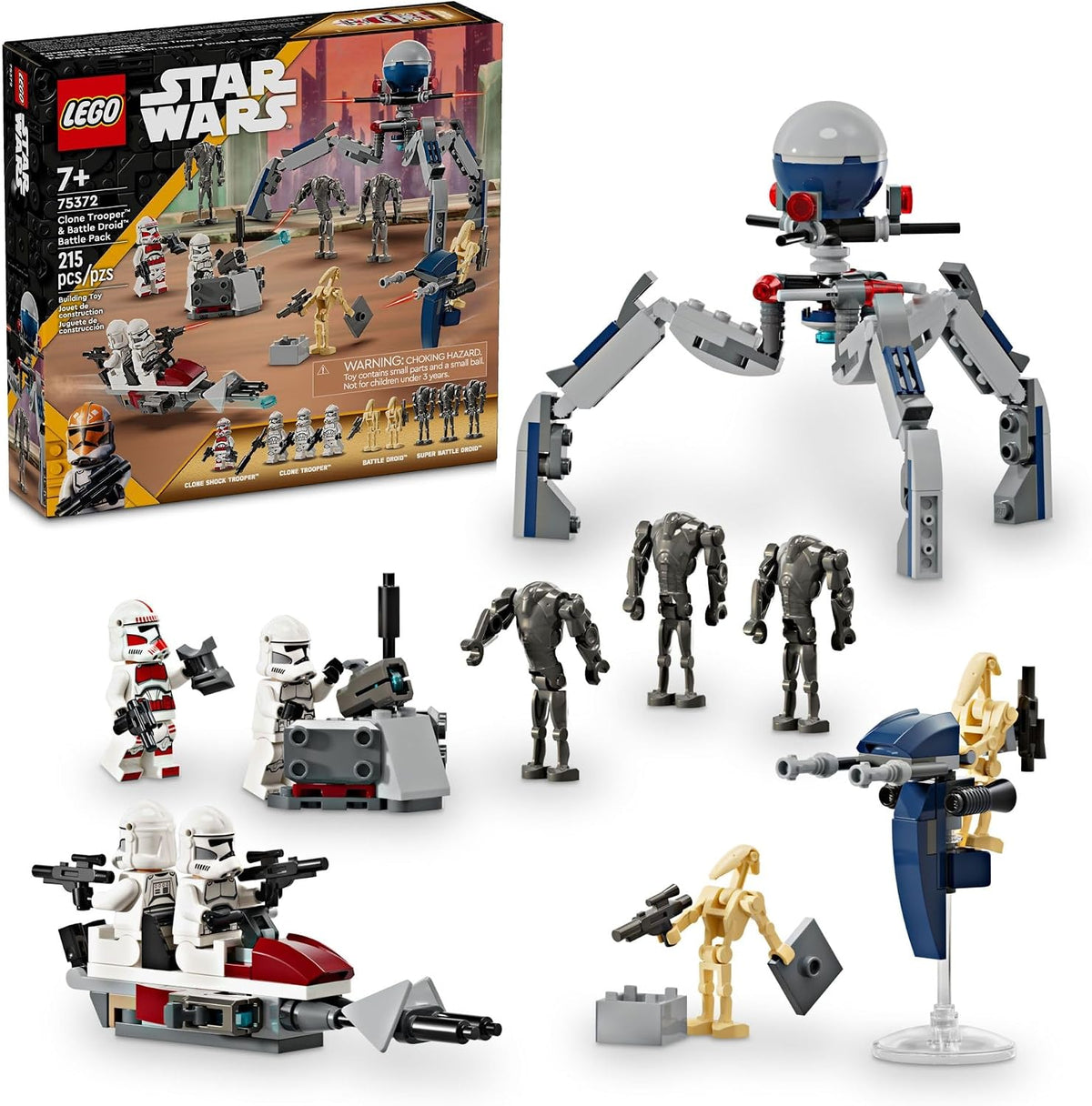 LEGO Star Wars 75372 - Paquete de batalla de soldado clon y droide...
