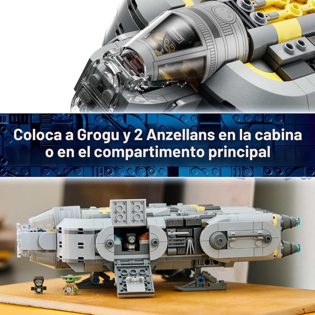 LEGO Star Wars: The Mandalorian y Grogu Anzellan Starship Building...