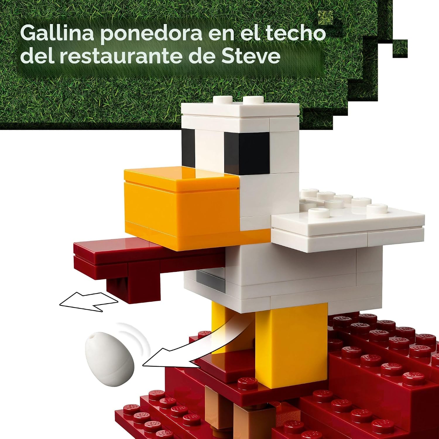 LEGO Minecraft El Ataque del Globo Ghast a la Aldea - Juego de Cons...