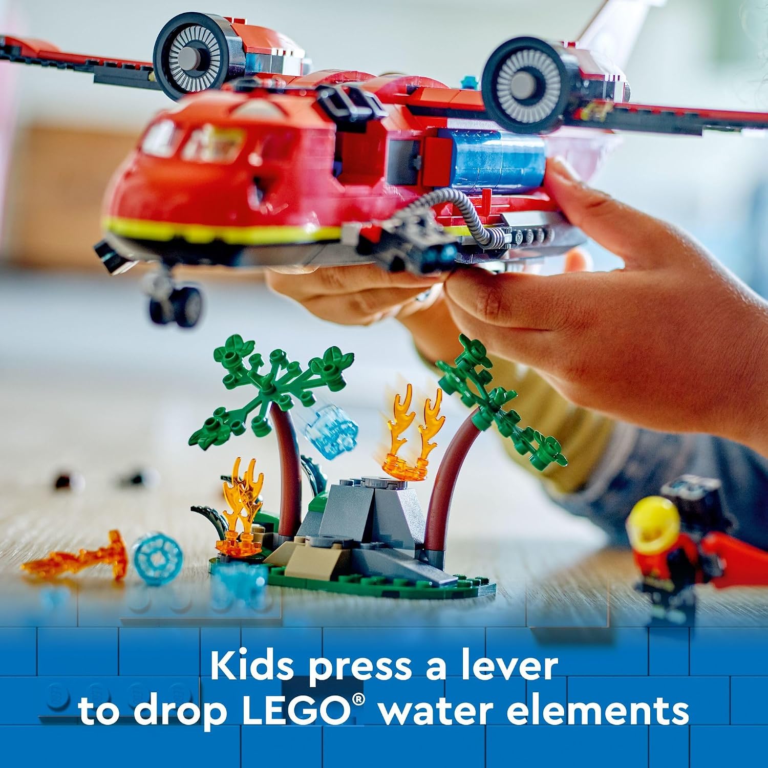 LEGO City Avión de Rescate de Bomberos - Juego de Bloques de Constr...