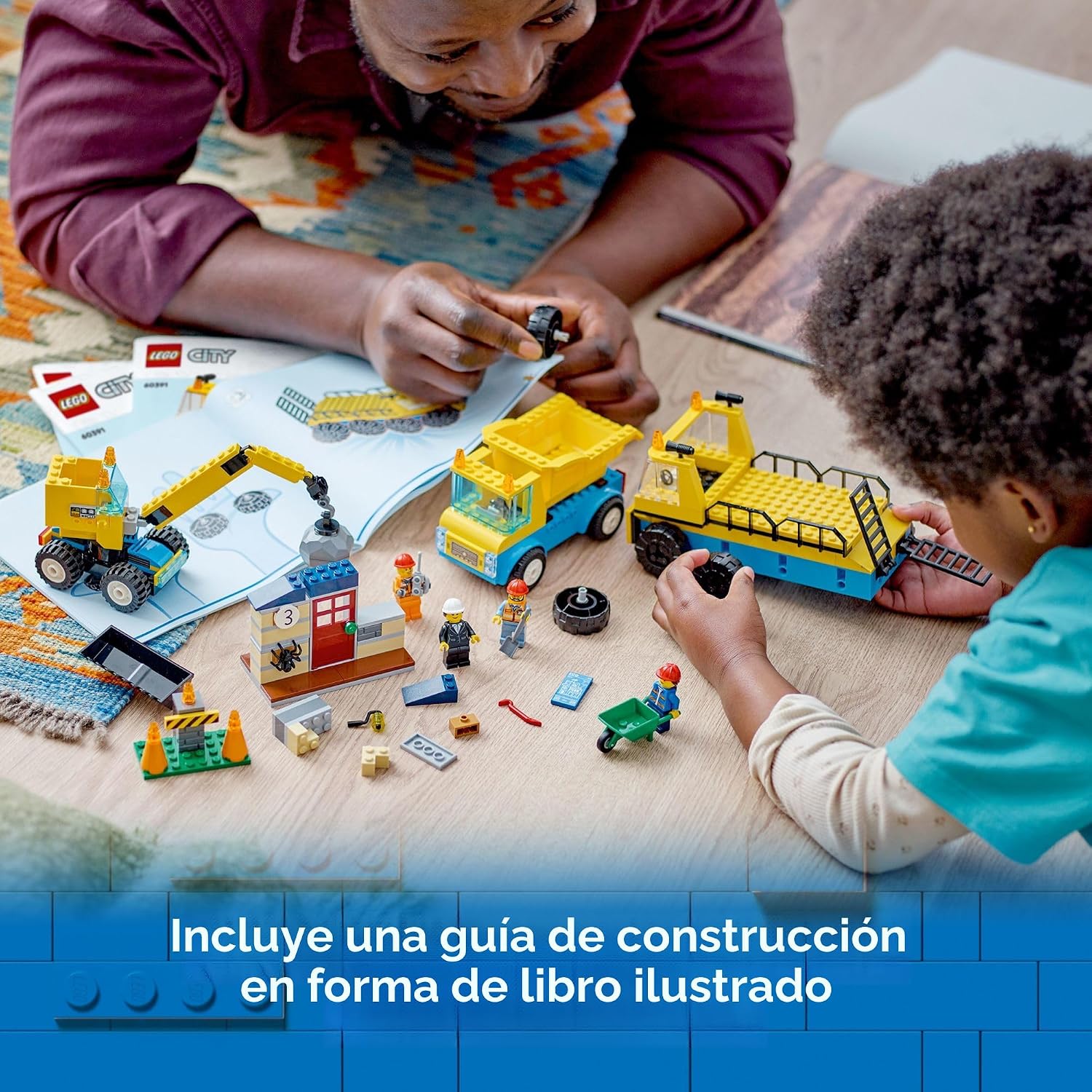 LEGO City Camiones de construcción y grúa de bola de demolición 603...