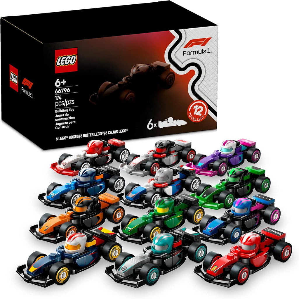 LEGO Coches de carreras coleccionables F1, paquete de 6 \u2013 Jueg...