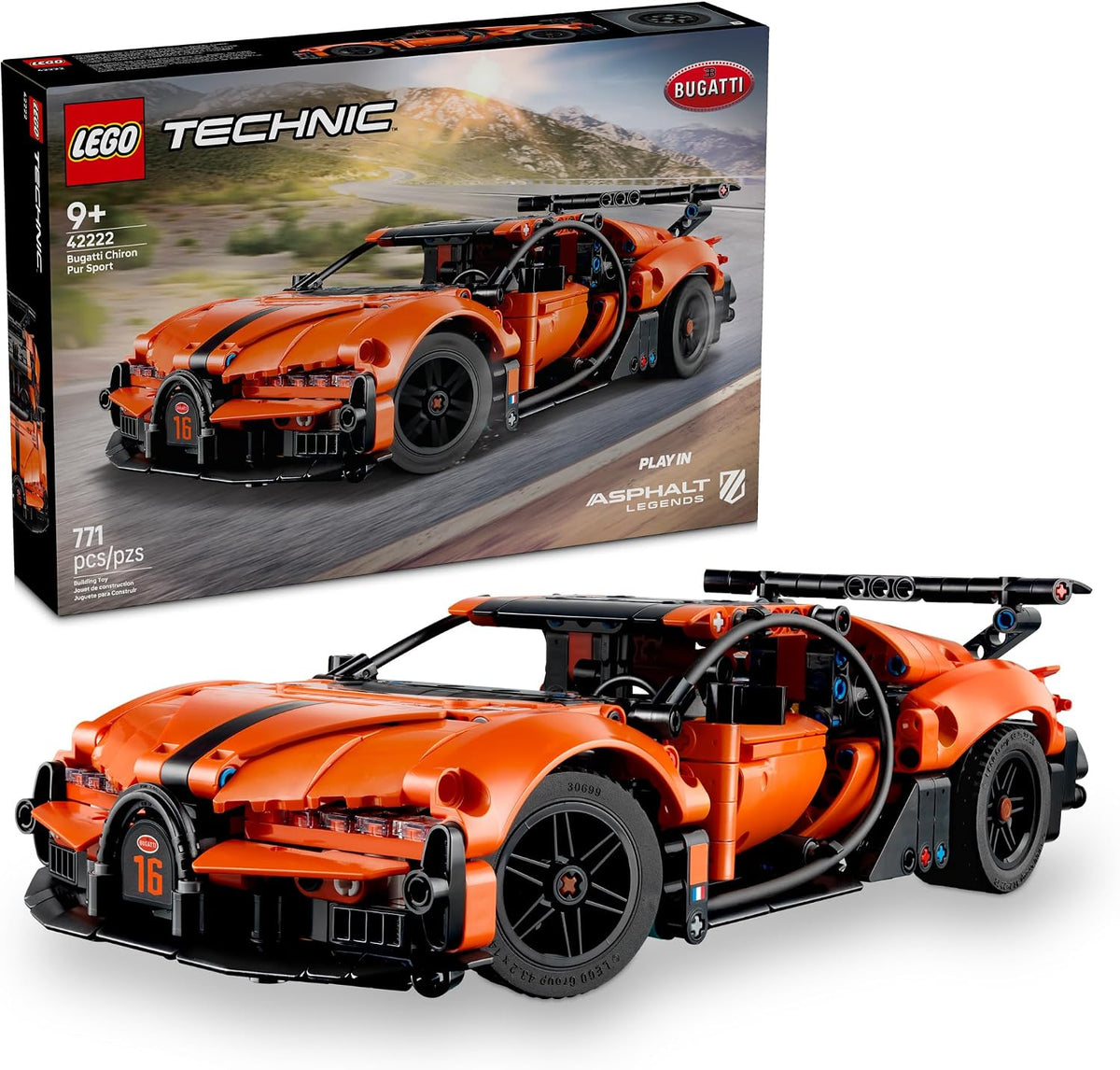 LEGO Technic Bugatti Chiron Pur Sport Hypercar - Juguete de constru...