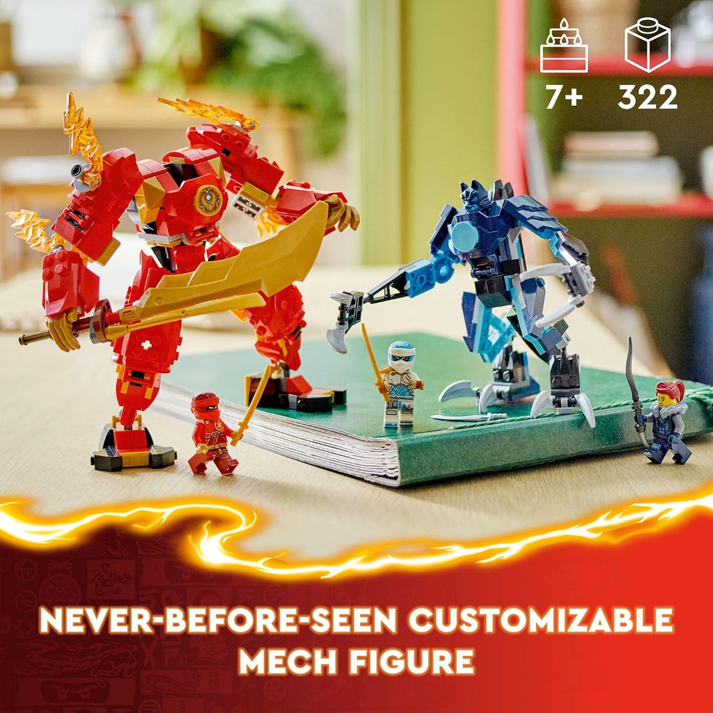 LEGO NINJAGO - Figura de acción mech de Kai Elemental Fire, figura...