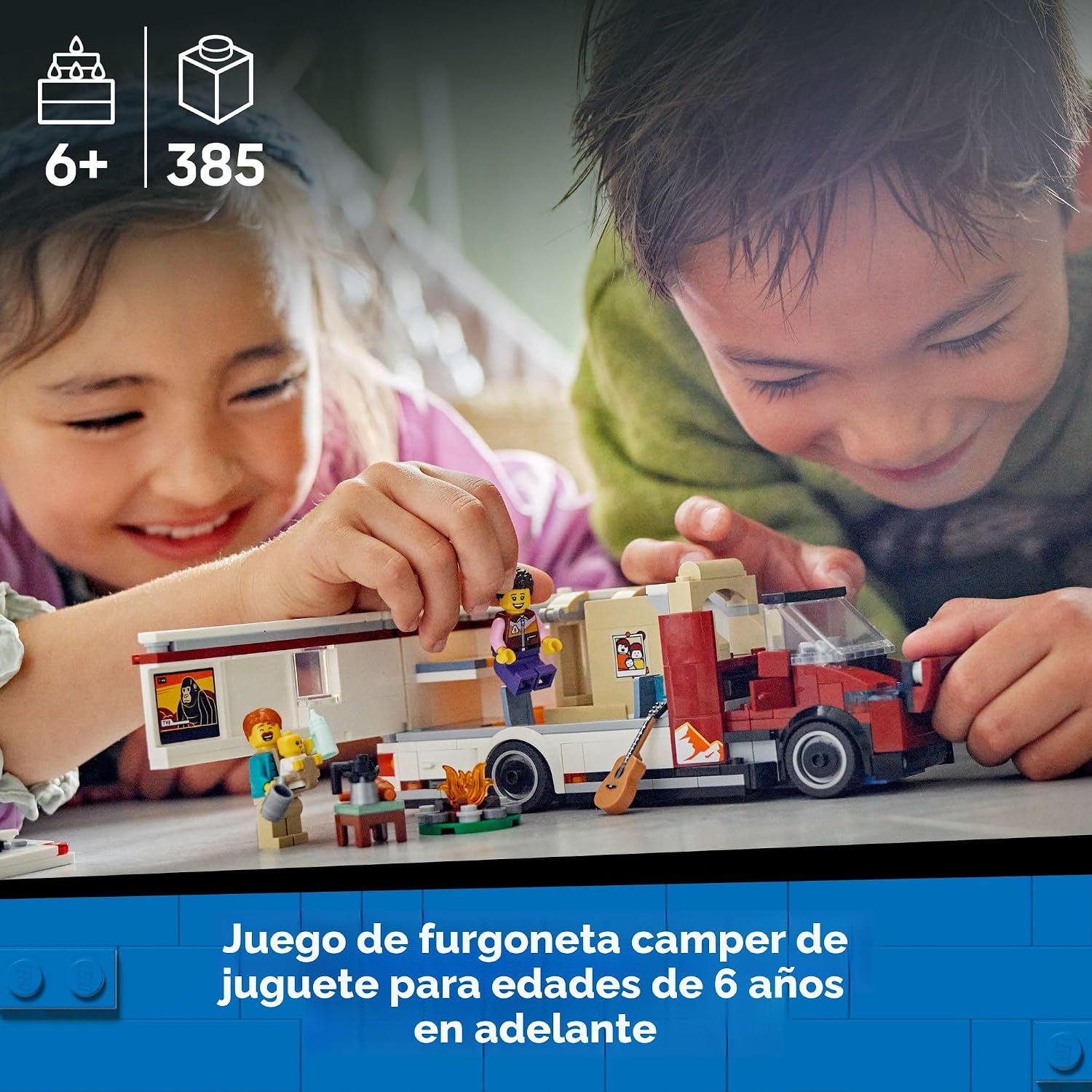 LEGO City - Furgoneta de Vacaciones de Aventura Festiva 60454 - Jue...