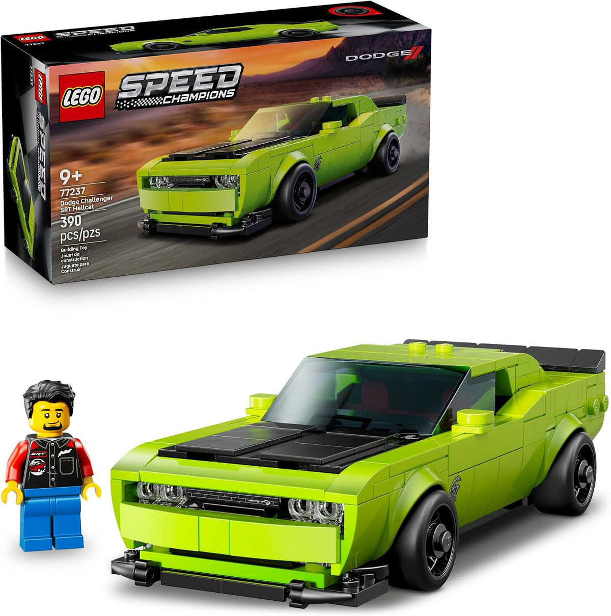 LEGO Speed Champions Dodge Challenger SRT Hellcat Juguete de Auto D...