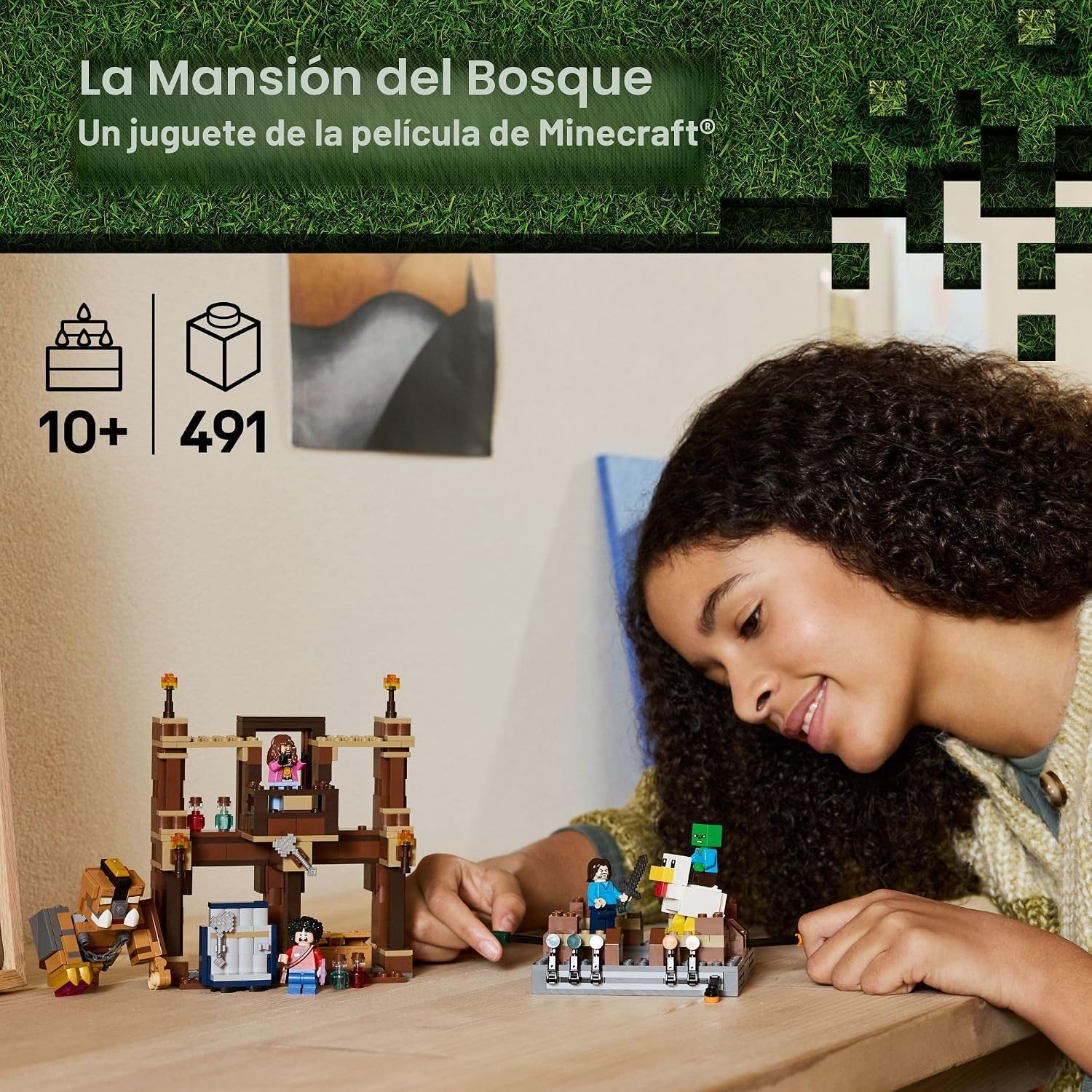 LEGO Minecraft Woodland Mansion Arena de Combate \u2013 Juguete de...