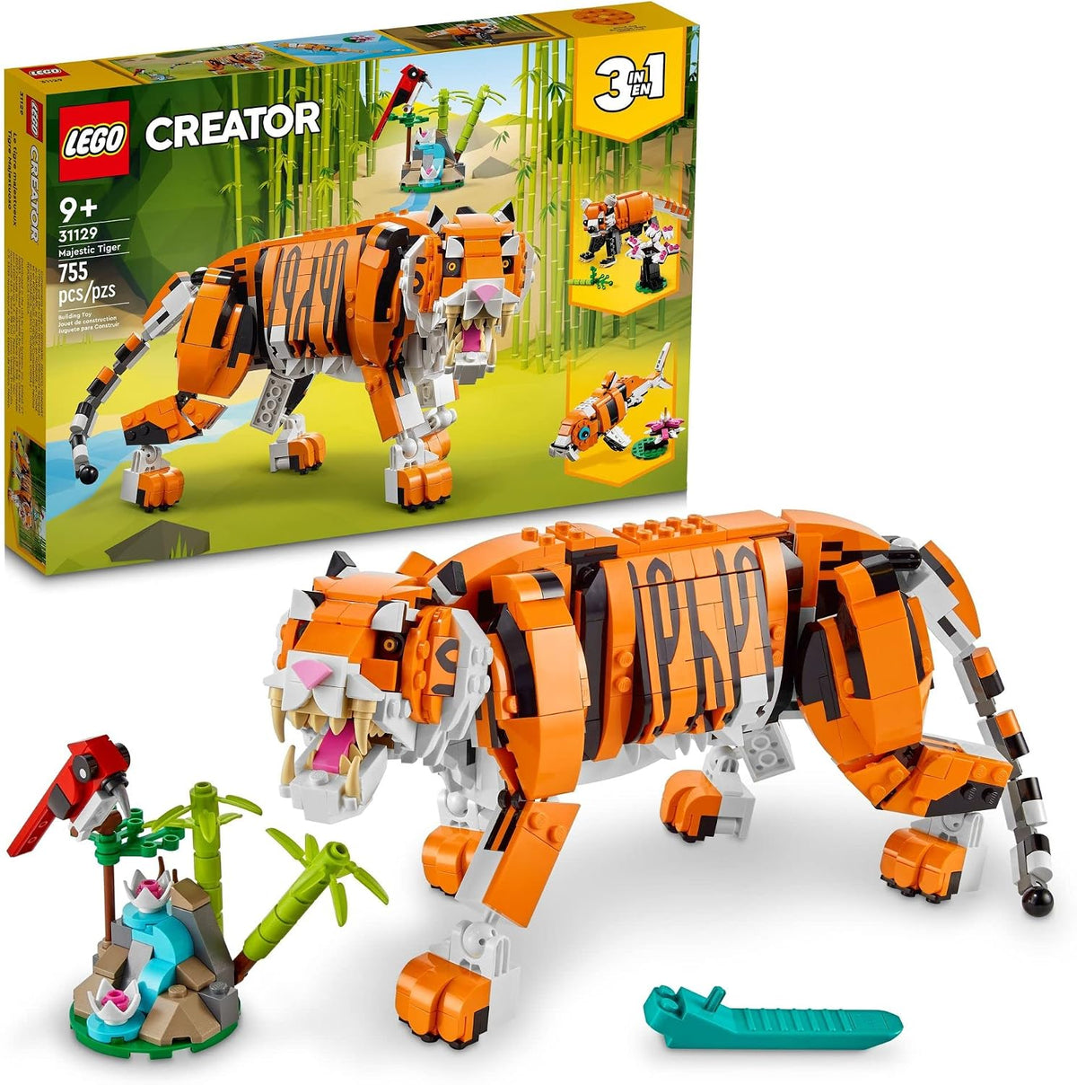 LEGO Creator 31129 - Juego de construcción de tigre majestuoso 3 en...