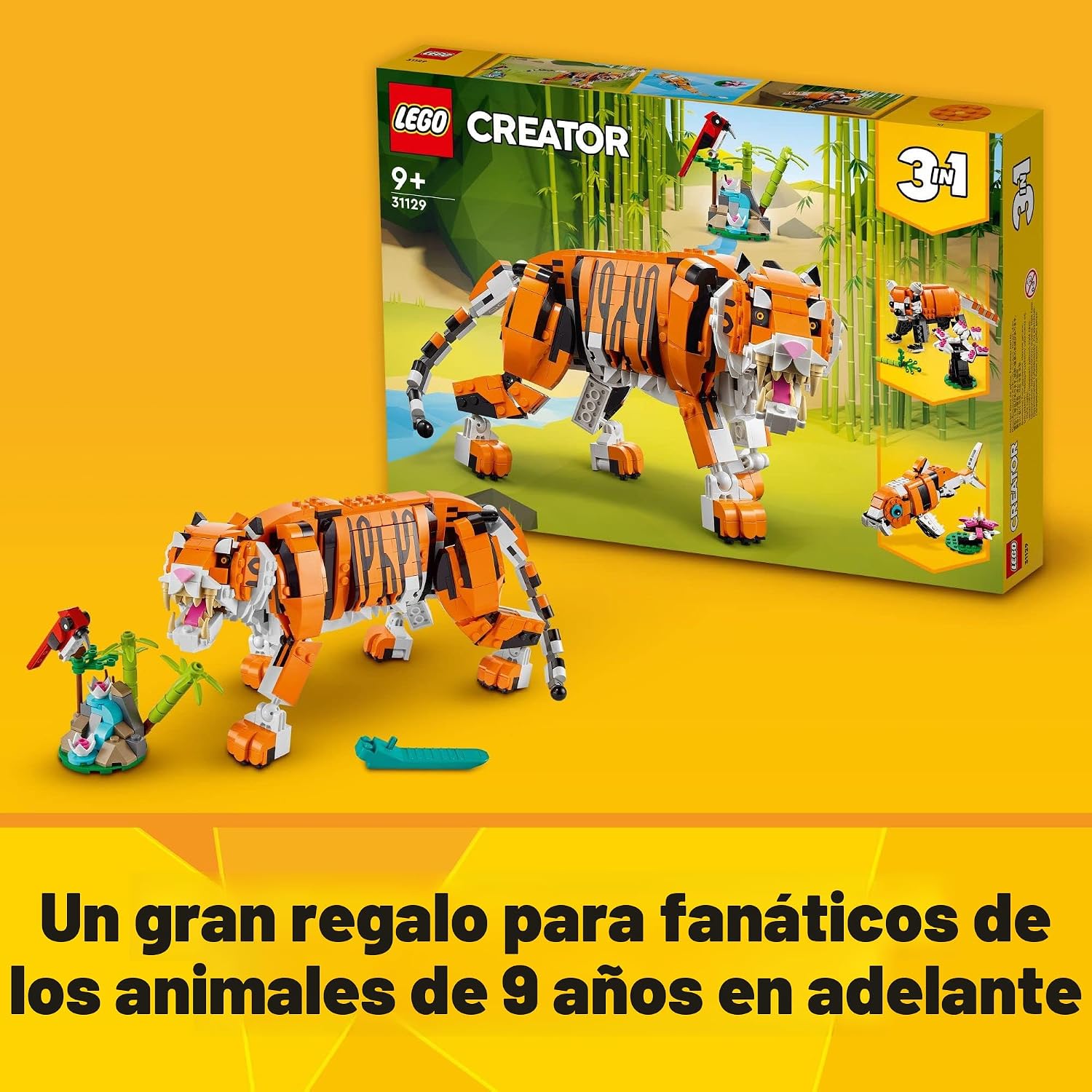 LEGO Creator 31129 - Juego de construcción de tigre majestuoso 3 en...