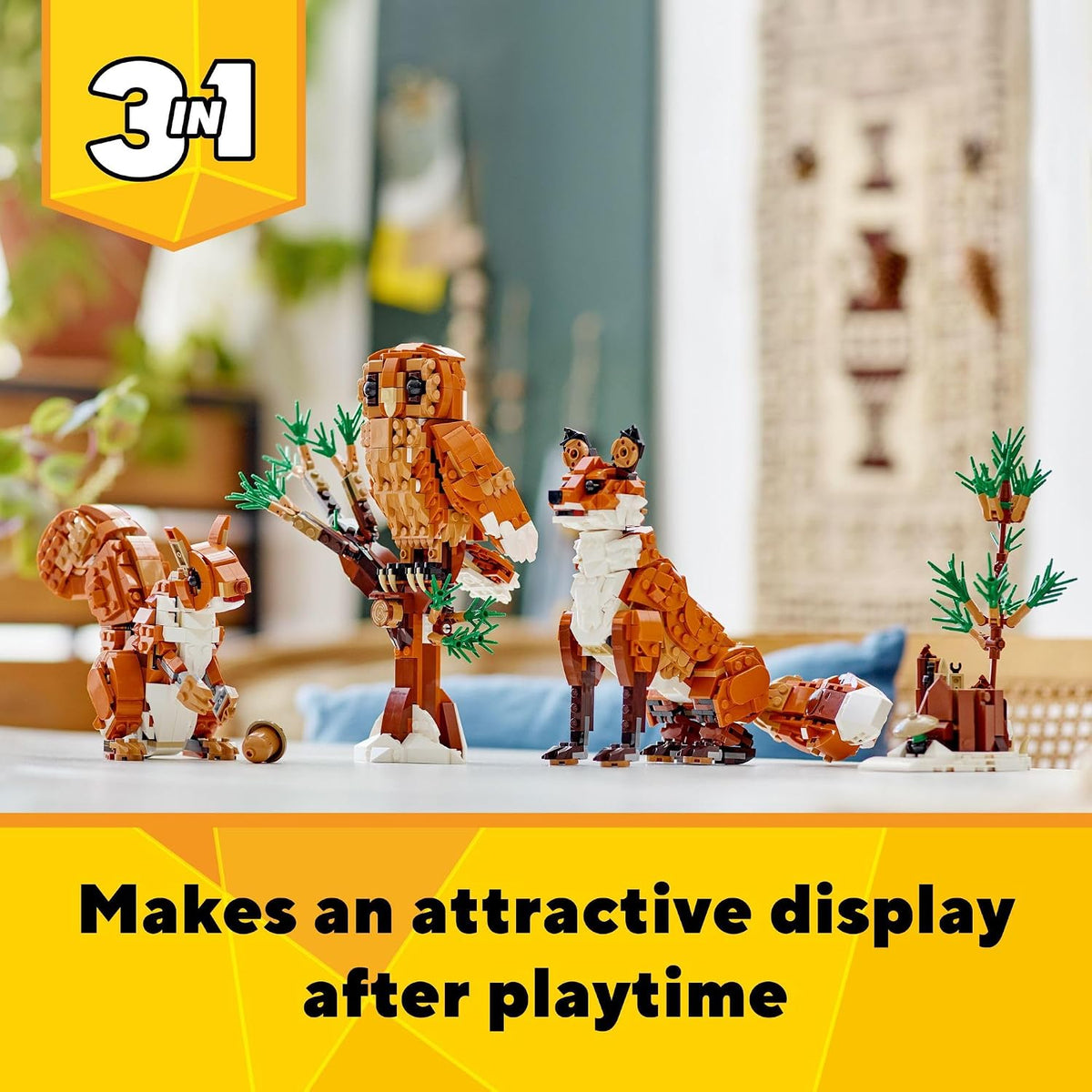 LEGO Creator 31154 - Animales del bosque 3 en 1, juguetes de constr...