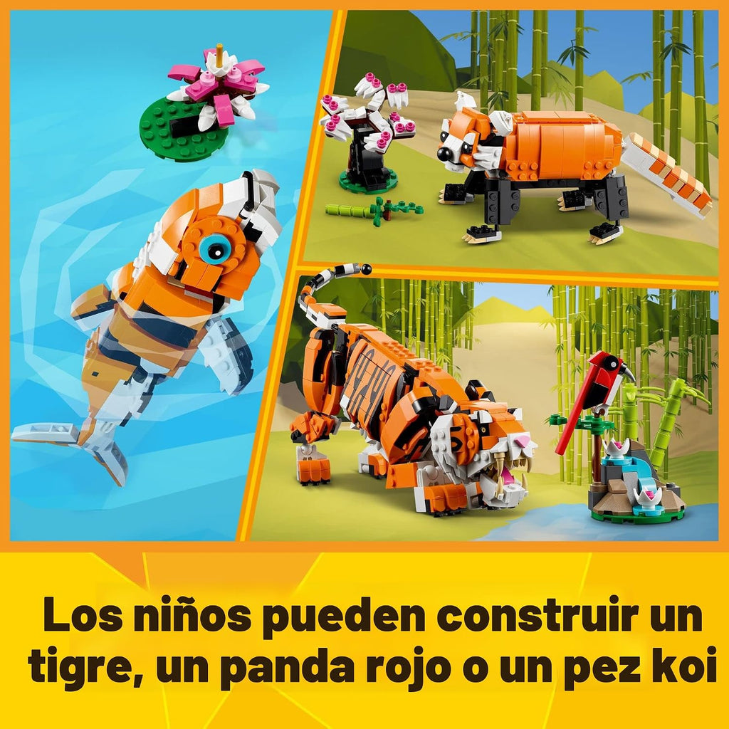 LEGO Creator 31129 - Juego de construcción de tigre majestuoso 3 en...