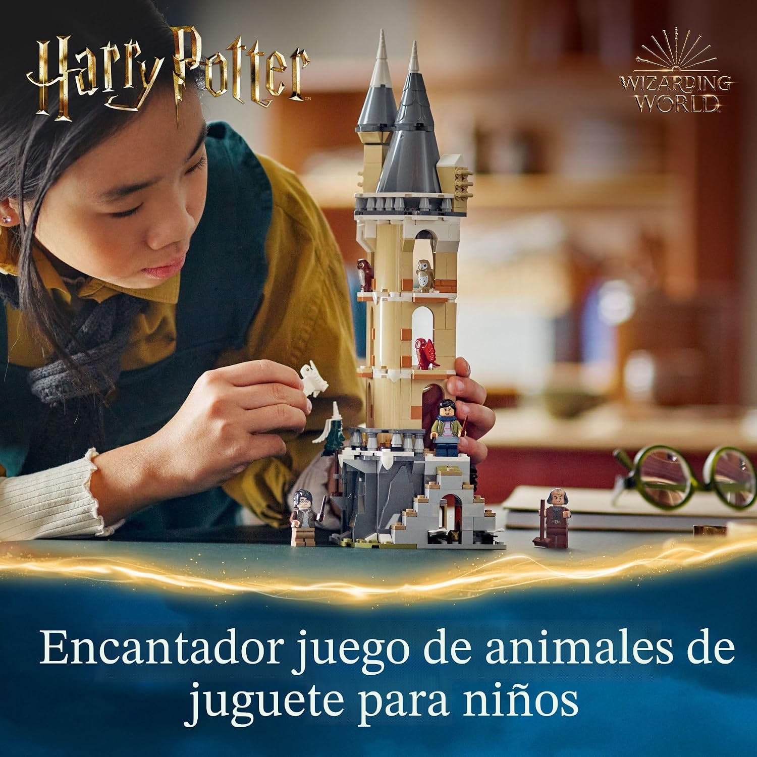 LEGO Harry Potter Castillo de Hogwarts con leonera, juguete de fant...