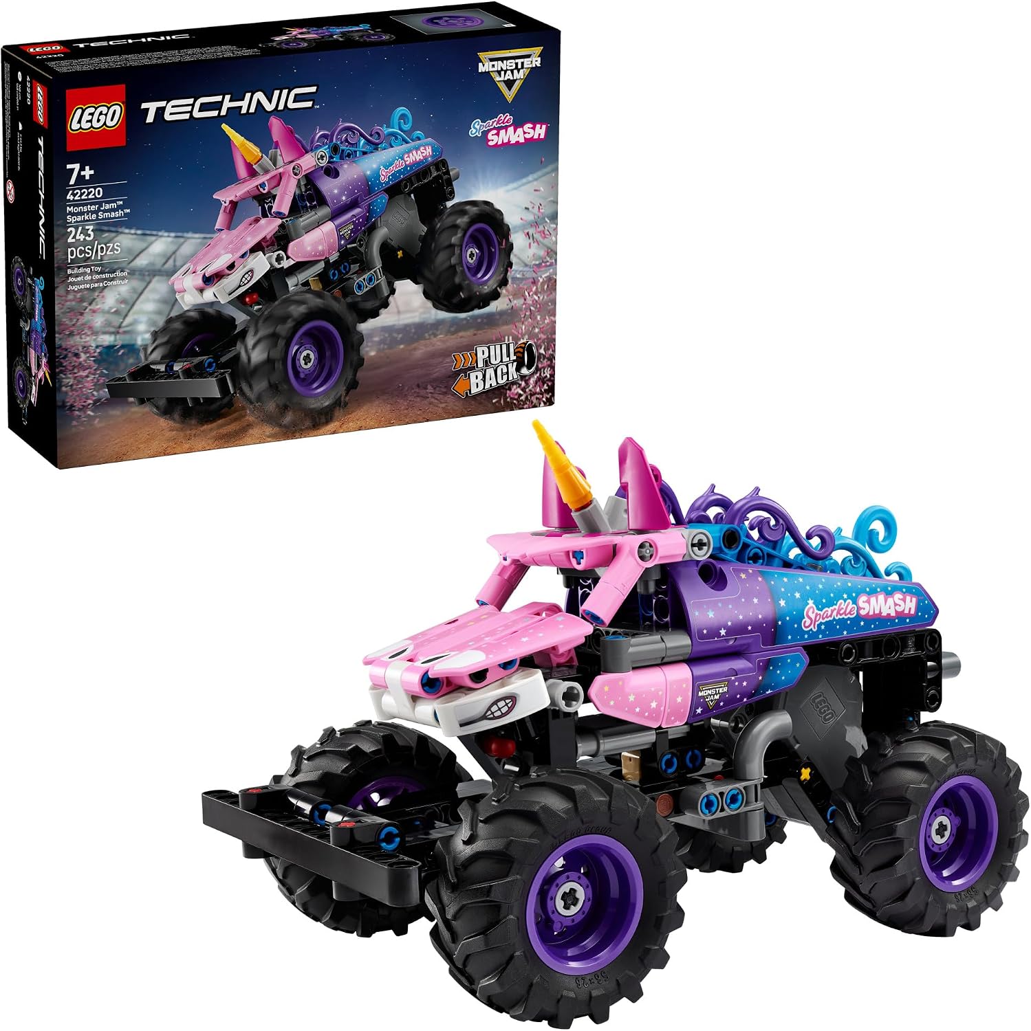 LEGO Technic Monster Jam Sparkle Smash Camión de Juguete con Retroc...