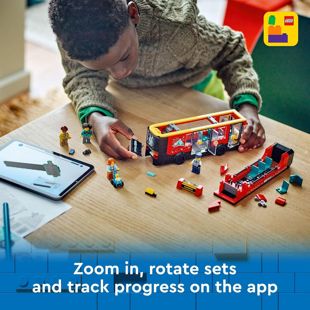 LEGO City Red - Juego de vehículos de juguete de autobús turístico...