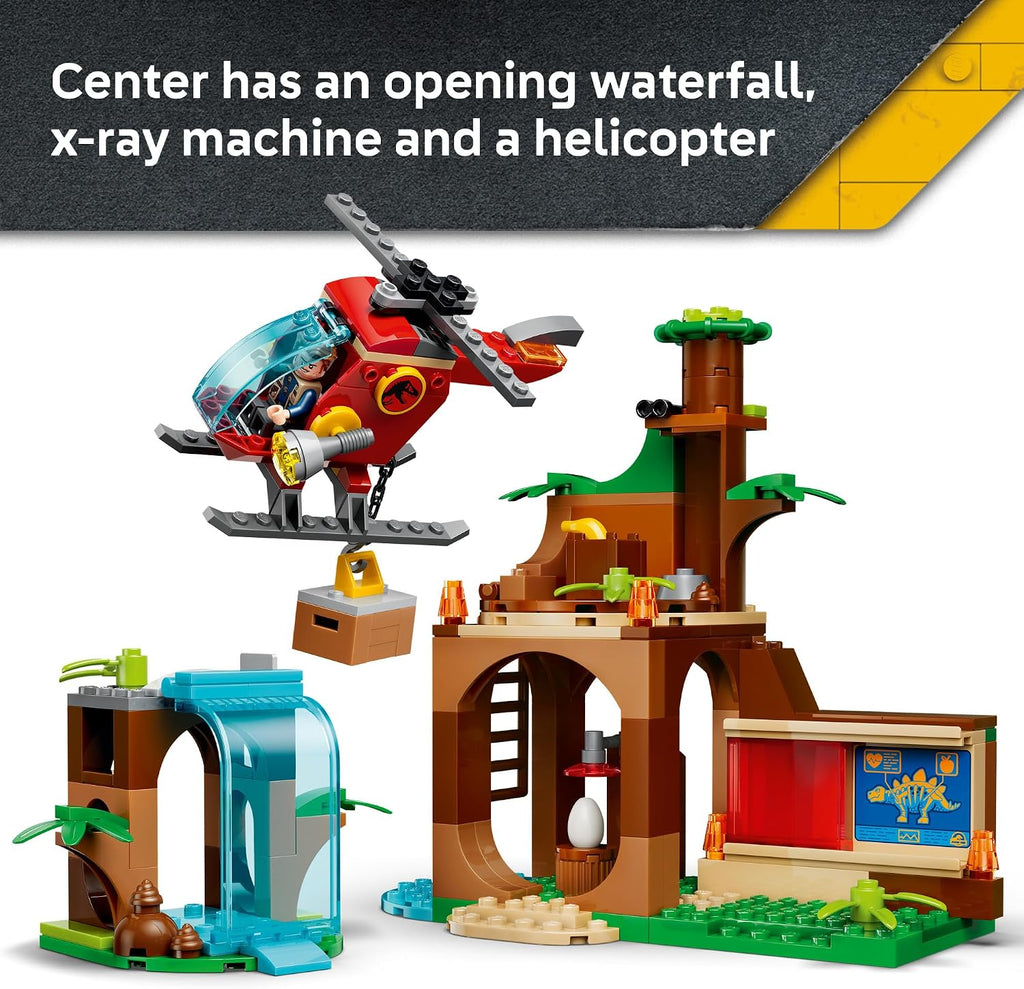 LEGO Jurassic World Rescate del Velociraptor, el Estegosaurio y el...