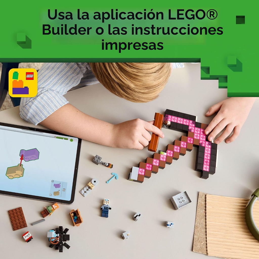 LEGO Minecraft The Pickaxe Mine Juguete para Niños - Juego de const...