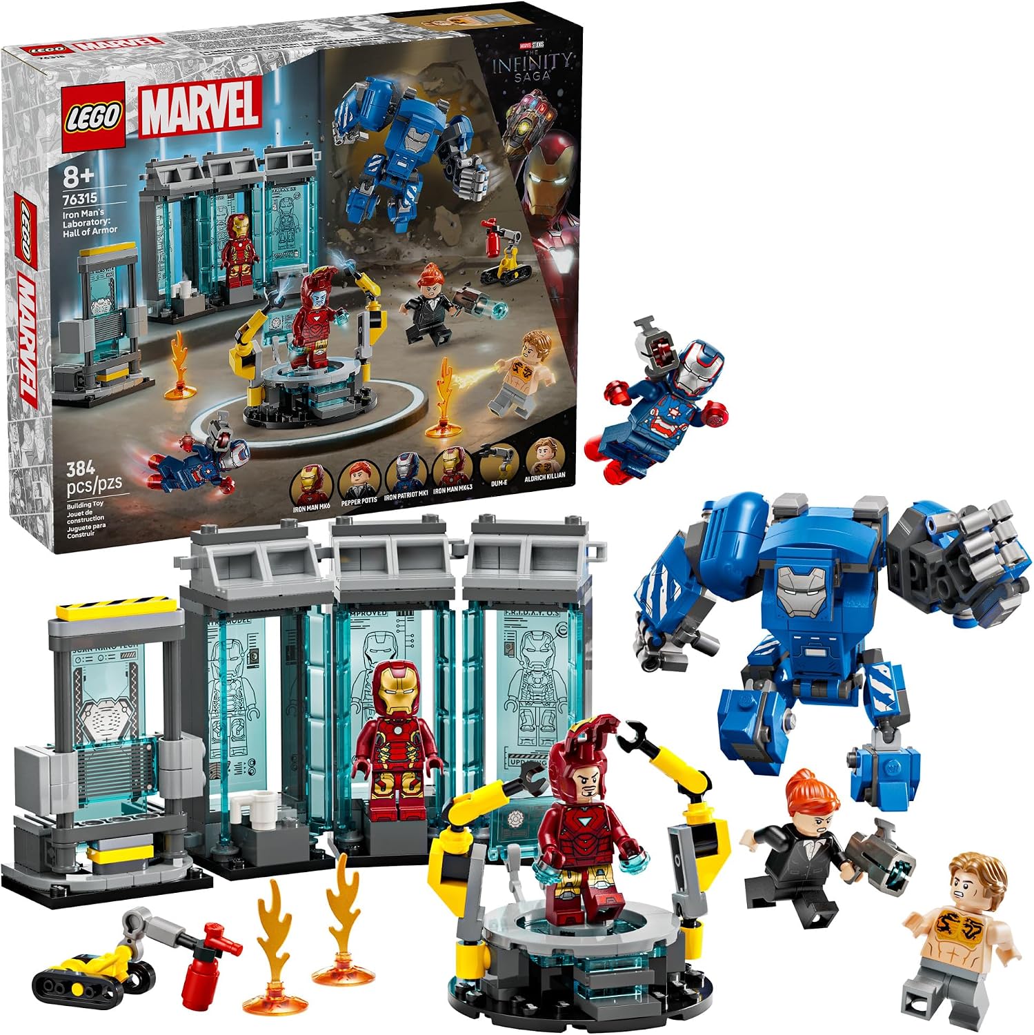 LEGO Marvel Laboratorio de Iron Man: Juguete de construcción del Sa...