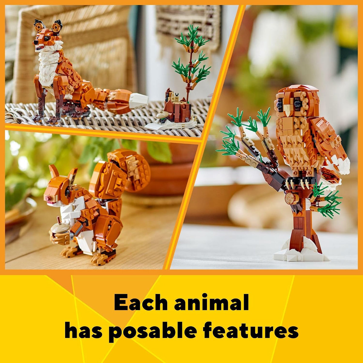 LEGO Creator 31154 - Animales del bosque 3 en 1, juguetes de constr...