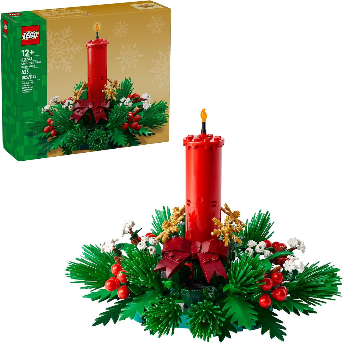 LEGO Decoración de Mesa Navideña - Juguete de Construcción para Niñ...