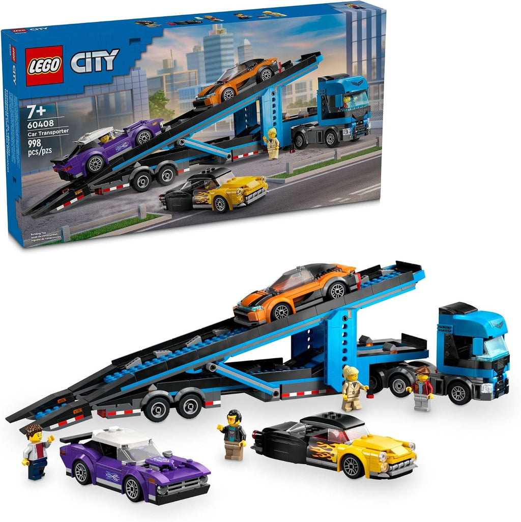 LEGO City Camión Transportador de Autos con Autos Deportivos Juego...