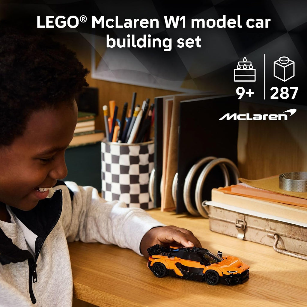 LEGO Speed Champions McLaren W1 - Juguete de auto de carreras para...