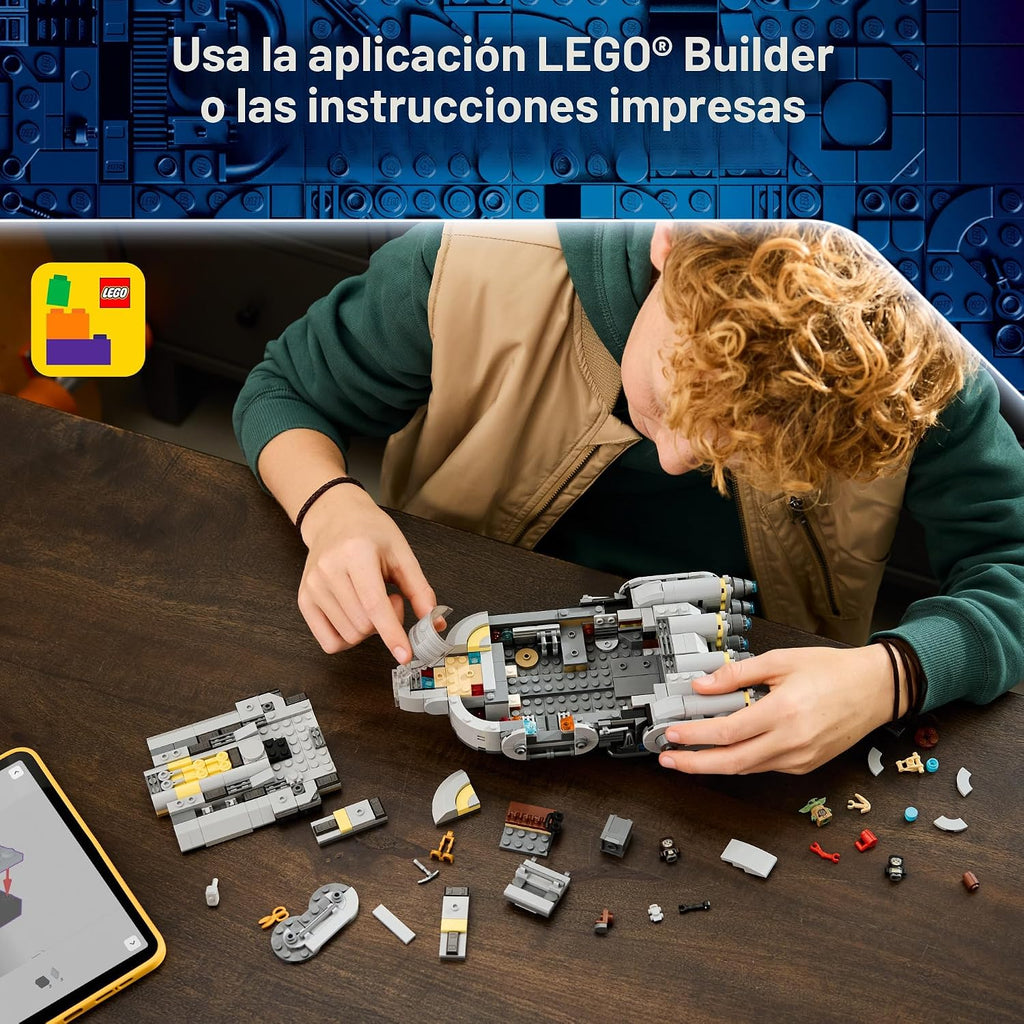 LEGO Star Wars: The Mandalorian y Grogu Anzellan Starship Building...