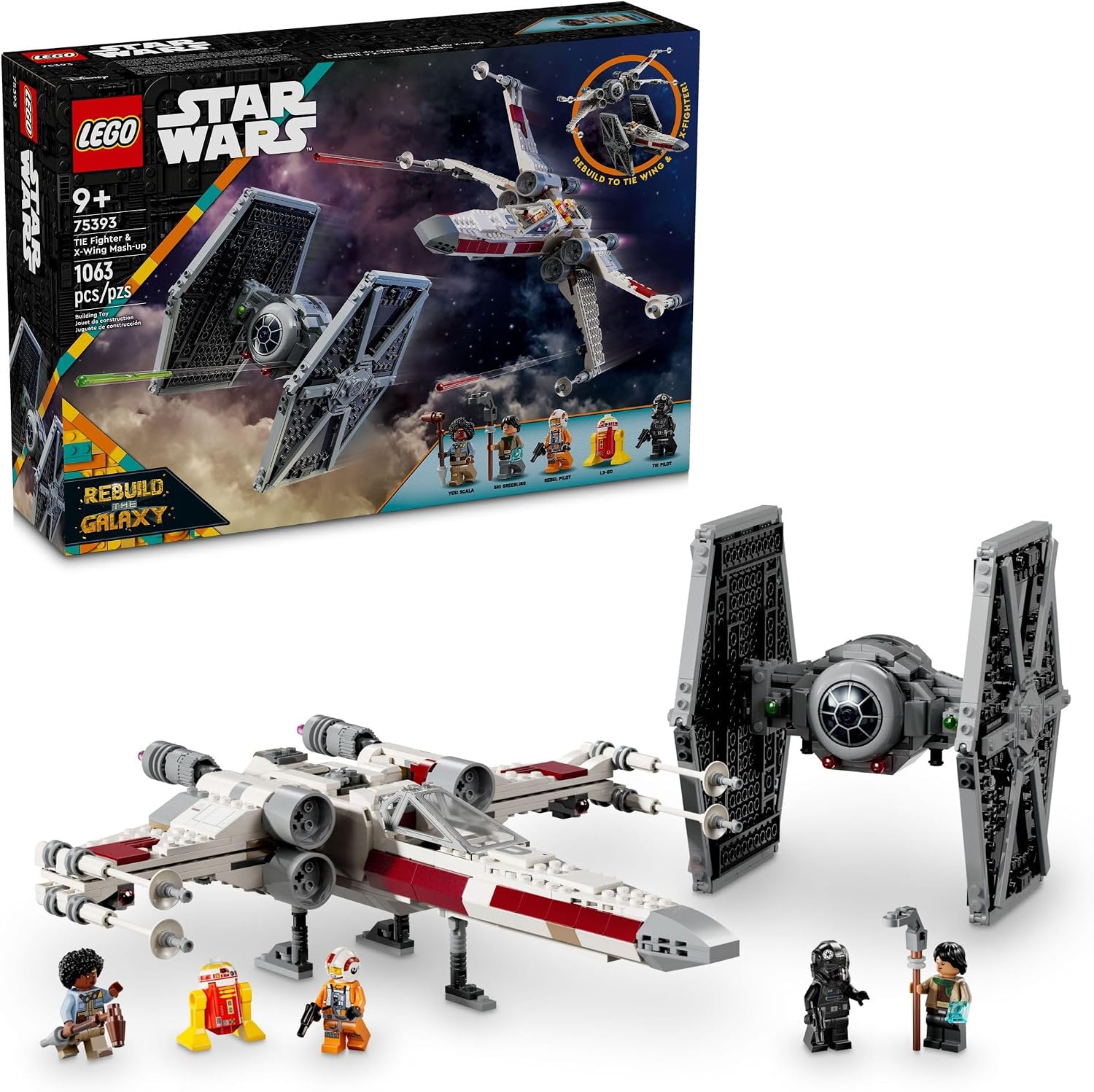 LEGO Star Wars TIE Fighter &amp; X-Wing Mash-Up - Juguetes de const...